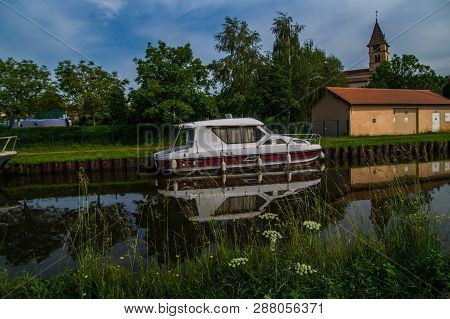 Canal Between Digoin And Roanne In The Drill In The Loire