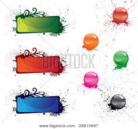 Set di pulsanti multicolori belli per un web