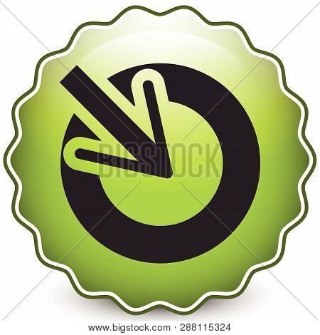 Position, Accuracy, Alignment Concept Icon, Cursor Points Inside A Circle