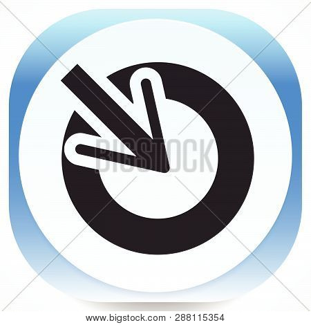 Position, Accuracy, Alignment Concept Icon, Cursor Points Inside A Circle