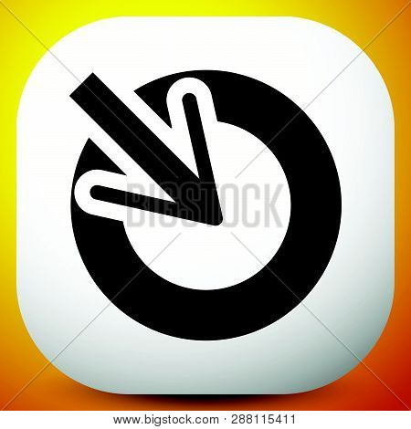 Position, Accuracy, Alignment Concept Icon, Cursor Points Inside A Circle