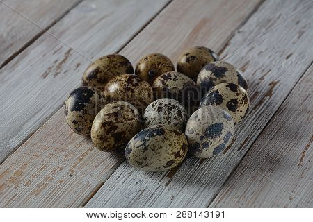 Quail Eggs On White Background , Healthy And Diet Food, Protein Concept. Quail Eggs Isolated. Small 