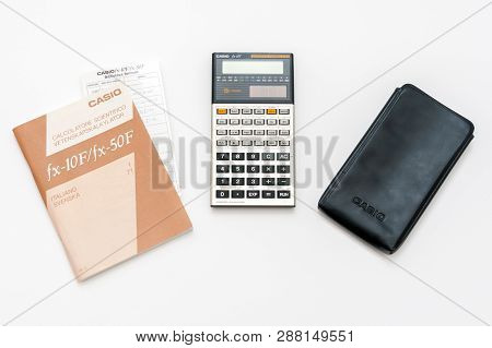 Rome, Italy - Februar 02, 2013: Vintage Scientific Calculator From Late 80s