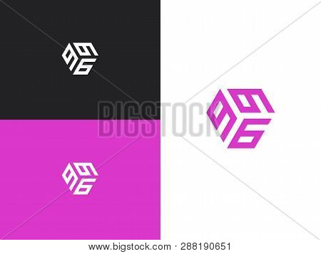 Combination Number, Stylish Vector Emblem For Design