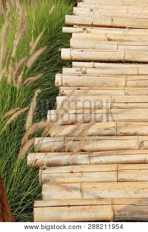 Bridge Over A Cannal In Countryside , Thailand