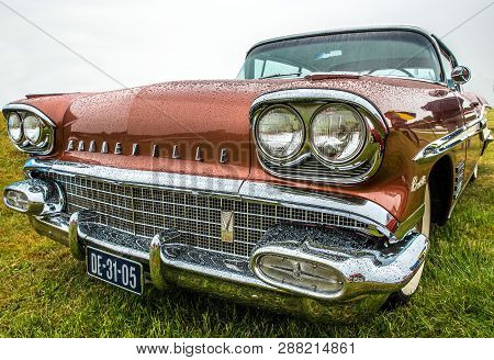 Bosschenhoofd/netherlands-june 17, 2018: A Spectacular View Of A Classic Pontiac Belleville At A Cla