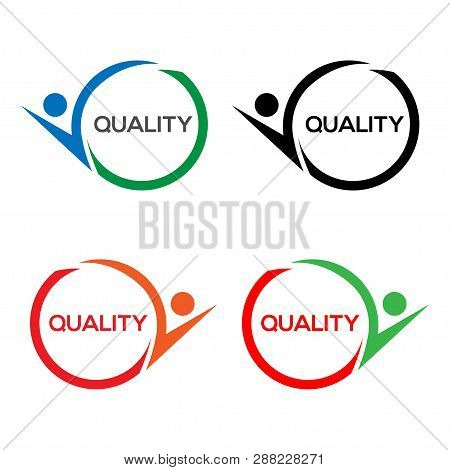 Colorful Quality Stock Icon, Flat Design. Set Icon