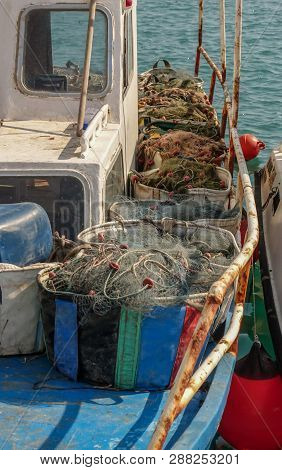 Containers Full Of Fisherman's Nets.