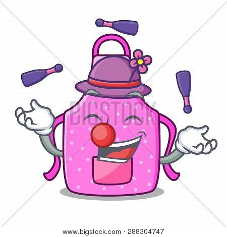 Juggling Kitchen Apron Placed Above Cartoon Table