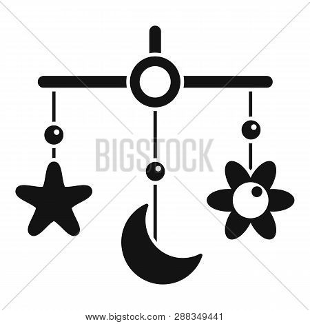 Baby Crib Toy Icon. Simple Illustration Of Baby Crib Toy Icon For Web Design Isolated On White Backg