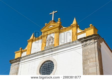 Church Of Senhor Jesus Da Pobreza In Evora. Evora Is A Pleasant Medium-sized City And Has Numerous M