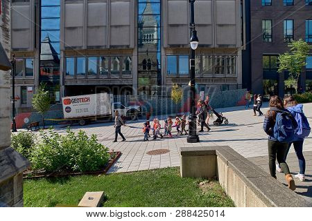 Montreal, Quebec, Canada, September 14, 2018: Mcgill Campus - State Research University In English. 