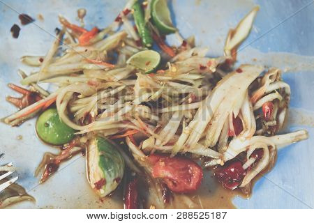 Papaya Salad Or Papaya Pok Pok (som Tum)