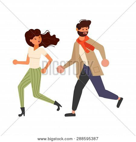 girl running away drawing