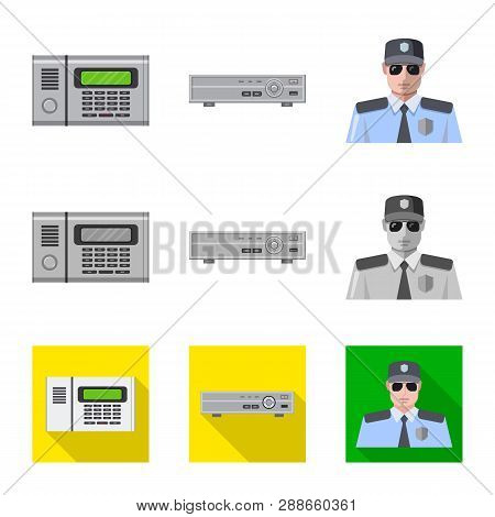 Vector Design Of Office And House Icon. Collection Of Office And System Vector Icon For Stock.