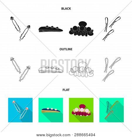 Vector Illustration Of Beauty And Fashion Logo. Set Of Beauty And Female Stock Vector Illustration.