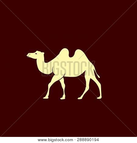 Camel Silhouette Vector With Brown And Cream Color