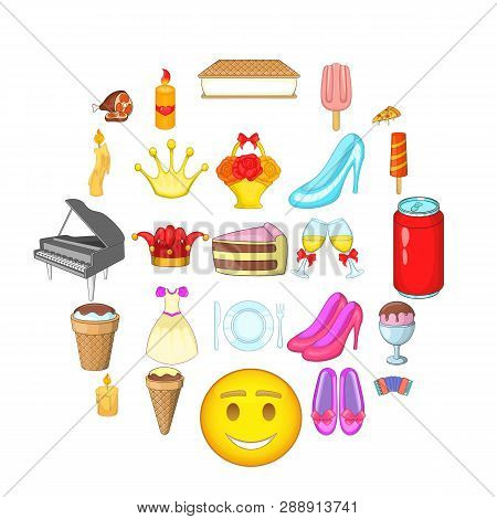 Rendezvous Icons Set. Cartoon Set Of 25 Rendezvous Vector Icons For Web Isolated On White Background