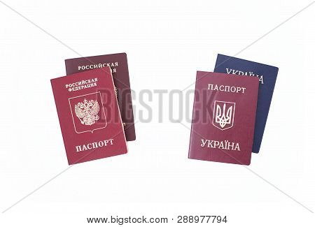 Shchelkovo,russian Federation - Mar 09, 2019: Two Foreign Passport Of Citizen Russian Federation And
