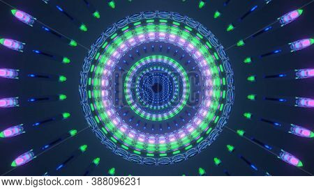 Reverse Luminous Magnetic Light Passage 4k Uhd 3d Illustration Background