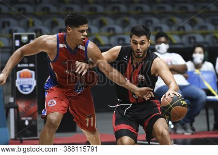 Rio, Brazil - October 04, 2020: Fabricio Verrissimo Players In Match Between Niteroi Basquete Clube 