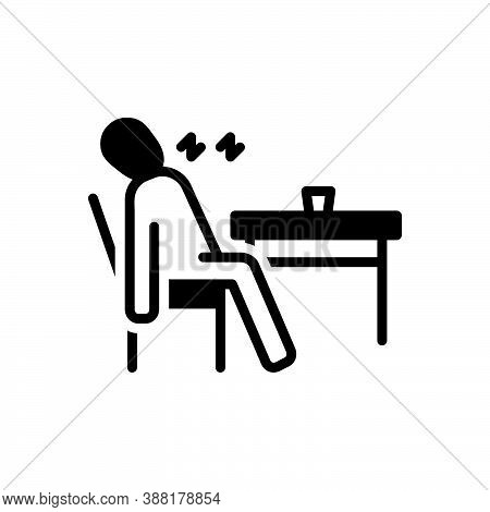 Black Solid Icon For Tire Tired Exhausted Aweary Sleep Fatigue Sleepy Dream Discharged Lazy Restless