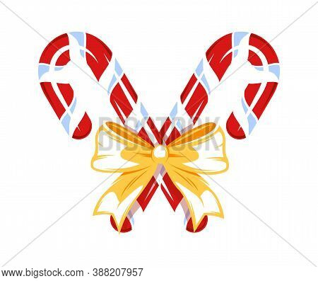 Christmas Candy Isolated On A White Background. Christmas Concept. Design Elements For Xmas. Cartoon