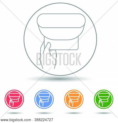 Wipe Skin Paper Tissue. Wash Hand. Personal Hygiene. White Napkin Machine Vector Icon