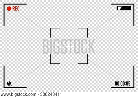Video Camera View Finder Frame Screen Vector Illustration