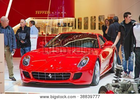 Genf - 8. März: Der Ferrari 599 GTB Fiorano auf der 81. internationalen Autosalon Palexpo-Genf auf