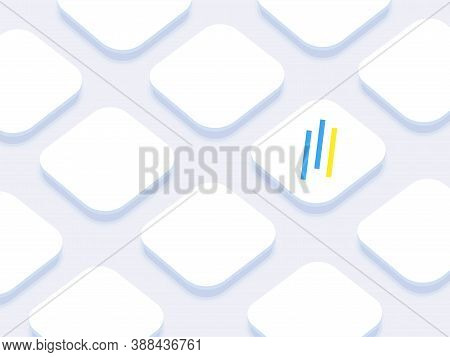 App Icon Mockup Vector Template Presentation Angle