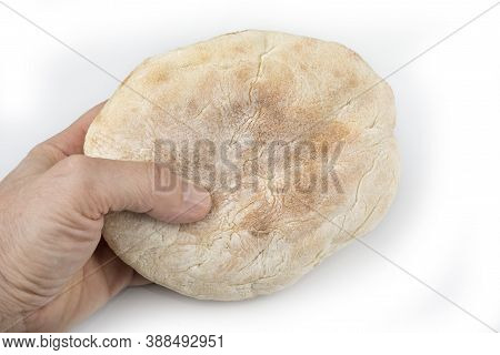 Traditional Home Bake Bread Lepinja On A White
