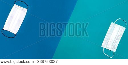 Various Face Masks For Protection Virus, Flu, Coronavirus, Covid-19. Medical Disposal And Cotton Reu