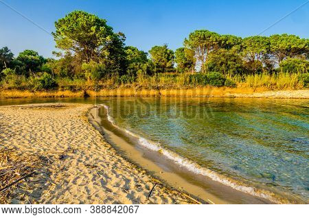 Cassibile River Mouth Next To Gelsomineto Beach, Sicily, Italy