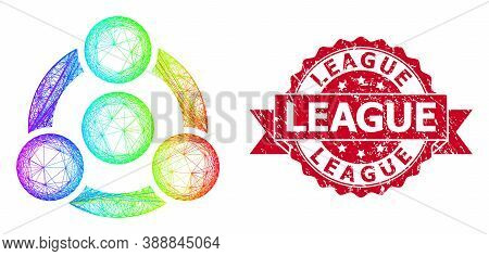 Bright Colored Wire Frame Collaboration, And League Unclean Ribbon Seal Print. Red Stamp Seal Contai