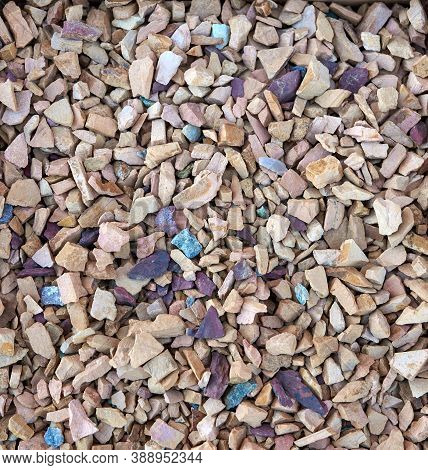 A Set Of Violet Fand Rusty Brown Stone For Landscaping, Garden Paths, Flower Arrangement