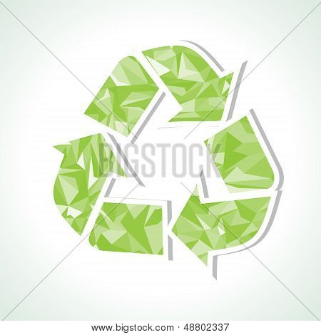 Abstract triangle recycle icon