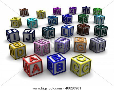 A-Z Letters Cubes