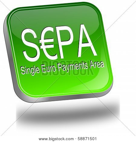 SEPA - Single Euro Payments Area - Button