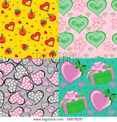 seamless backgrounds with hearts