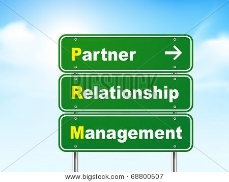 3D Road Sign With Partner Relationship Management