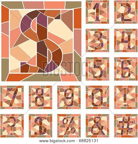 Mosaic Numeric Figures.