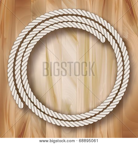 Wood Vector Frame Rope Design