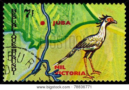 Vintage  Postage Stamp. Animals Burundi, Nil Victoria.