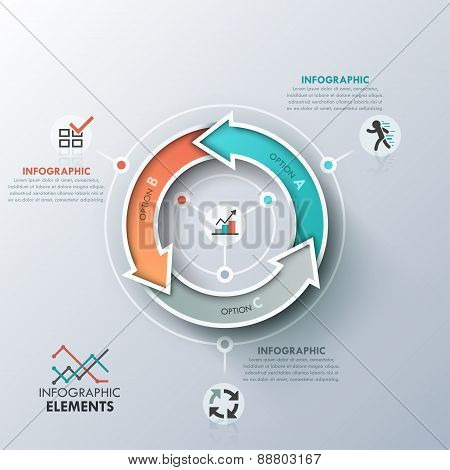 Modern infographics options banner.