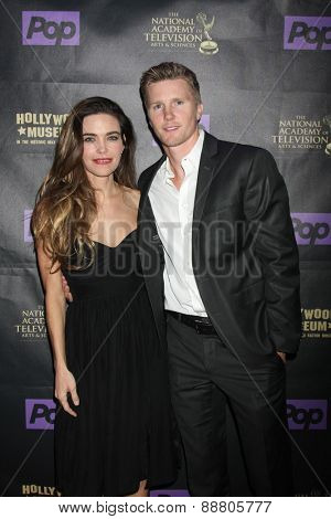 LOS ANGELES - April 21:  Amelia Heinle, Thad Luckinbill at the  2015 Daytime EMMY Awards Kick-off Party at the Hollywood Museum on April 21, 2015 in Hollywood, CA