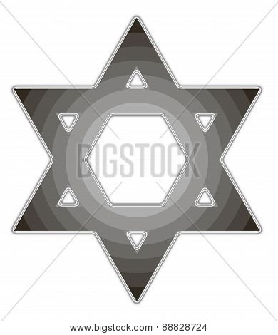 Image Of The Star Of David On A White Background Isolated
