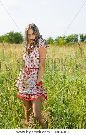 Happy Girl In The Field