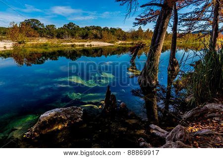 Blue Skies and Clear Water at Garner State Park, Texas