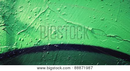 Colorful Paint On Concreat Surface - Toned Filter.